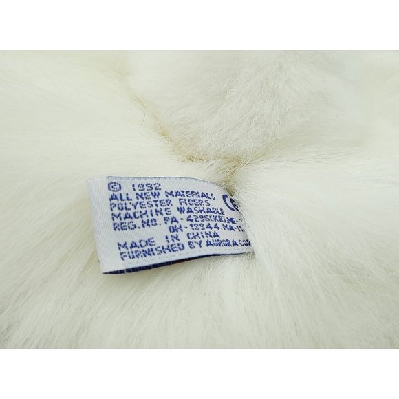 1992 VINTAGE 15” A & A Plush Solf N Cuddly Bunny White Albino Pink Eyes. W/ Tags - Picture 7 of 8